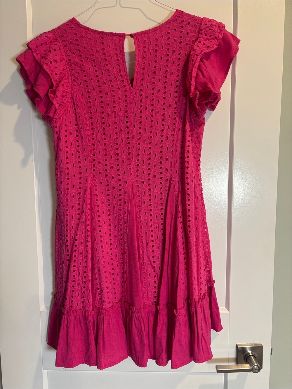 Umgee Women’s Short Sleeve Eyelet Dress with lining Large - Picture 7 of 7